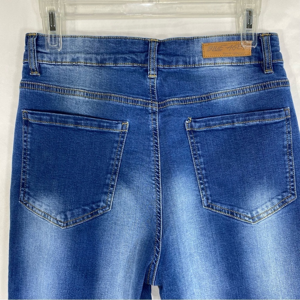 Blue Age Distressed Fade High Rise Straight Leg Jeans JP-1125H - Picture 4 of 8